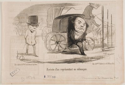 Arrivo di un deputato in una carrozza, chiamata lumaca da Honoré Daumier
