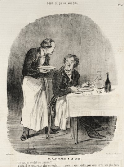 Al ristorante a 32 soldi da Honoré Daumier