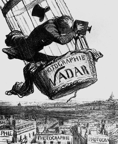 Caricatura di Gaspard-Felix Tournachon, alias Nadar (1820-1910) 1862 da Honoré Daumier