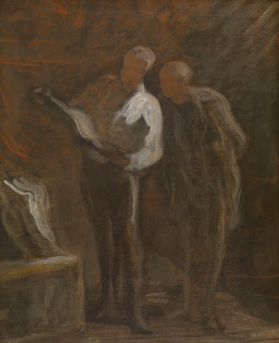 Raccolta di incisioni, 1870-73 circa (olio su tela) da Honore Daumier