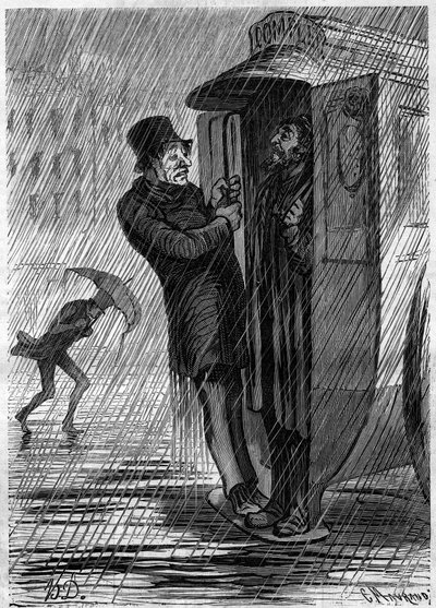 Completo!!! Caricatura di Honoré Daumier. Incisione in 