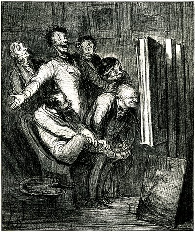 Critici davanti a un dipinto da Honore Daumier