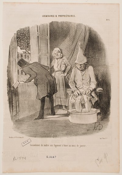 Svantaggio di mettere in affitto la propria abitazione in gennaio da Honoré Daumier