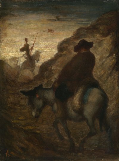 Don Chisciotte e Sancho Panza, c.1864-65 da Honoré Daumier