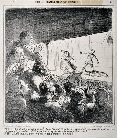 Schizzo drammatico: "Era il tuo amante, Madame..." Incisione di Honore Daumier (1808-1879) in "Le Charivari". Palais Longchamp, Museo delle Belle Arti di Marsiglia da Honoré Daumier