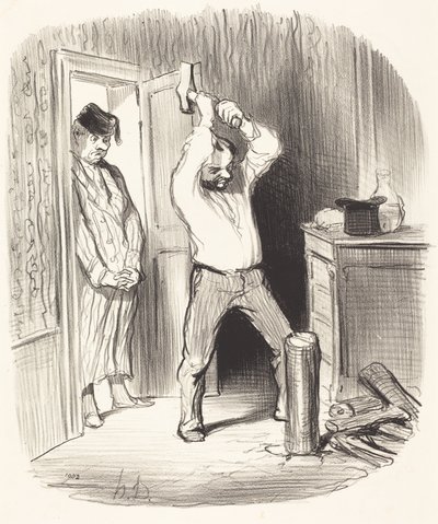 È permesso a Dio... spaccare la legna... da Honoré Daumier