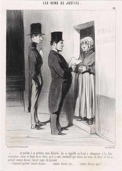 E parlando alla sua portinaia così dichiarata... da Honoré Daumier