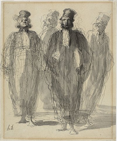 Quattro avvocati da Honoré Daumier