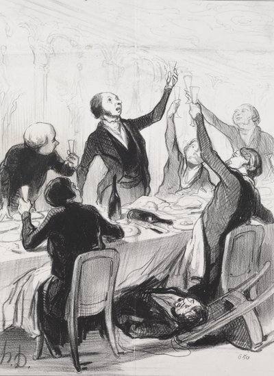 Un brindisi alla Società della Temperanza da Honoré Daumier