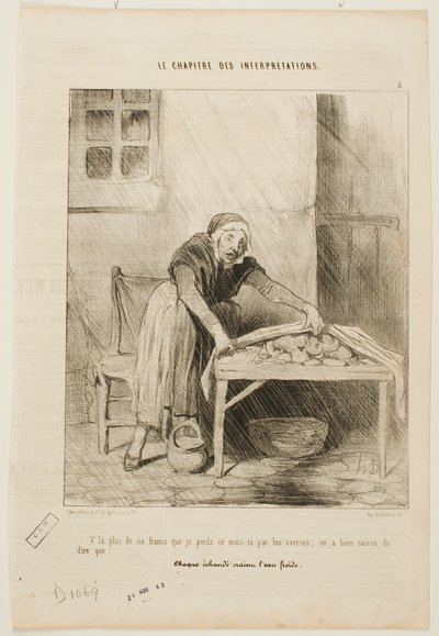 Questo mese ho perso più di sei franchi a causa degli improvvisi acquazzoni da Honoré Daumier