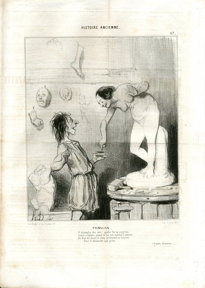 Illustrazione di Honore Daumier (1808-1879) in Le Charivari da Honoré Daumier