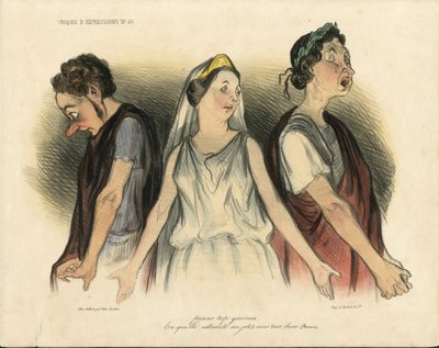 Illustrazione di Honore Daumier - Teatro - Attore, attrice Comico da Honoré Daumier