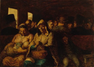 Interno di una carrozza di terza classe da Honoré Daumier