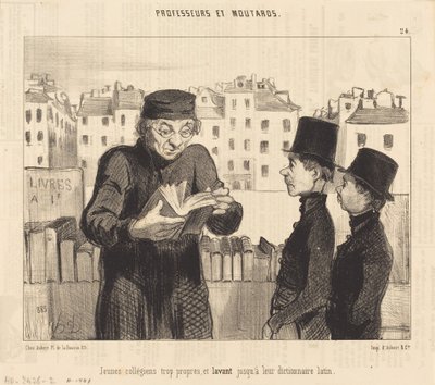 Giovani collegiali... lavando fino al loro dizionario latino da Honoré Daumier
