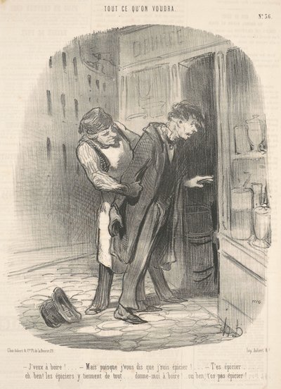 Voglio da bere! Ma te lo dico... da Honoré Daumier