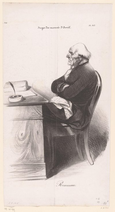 Caricatura di Jean-Joseph Rousseau da Honoré Daumier