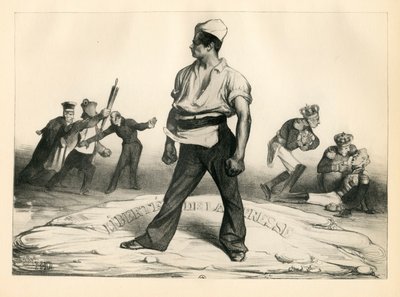 La Caricature (1830) politica, Satirico in B & N da Honoré Daumier