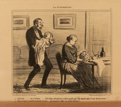 La mania della ceramica n. 1: - Adélaïde, mia cara, fai attenzione... da Honoré Daumier