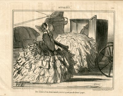 Le Charivari, Satirico in N & B, ca. 1855_5_11: Notizie n* 190. Des Dames d