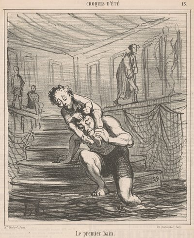 Il primo bagno da Honoré Daumier