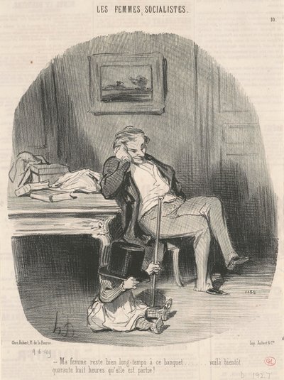 Mia moglie resta a lungo a questo banchetto... da Honoré Daumier