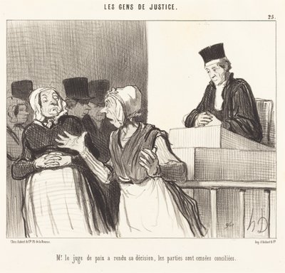 Il signor giudice di pace ha preso la sua decisione... da Honoré Daumier