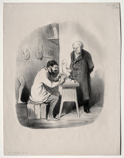 Gli Artisti, tavola 2: Devi modellarmi in questo modo un giorno da Honoré Daumier