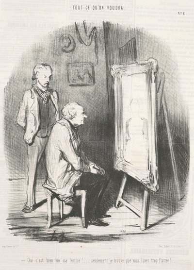 Sì, è proprio la mia defunta moglie! ... da Honoré Daumier