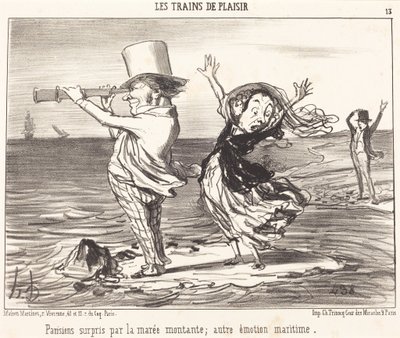 Parigini sorpresi dalla marea... da Honoré Daumier