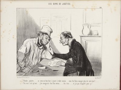 Fate causa, fate causa... sarà un bello scherzo da fare al vostro vicino... gli farete ingoiare più di cento scudi! Sì, ma io... ingoierei i miei... gli scudi, e non ho appetito per questo! da Honoré Daumier