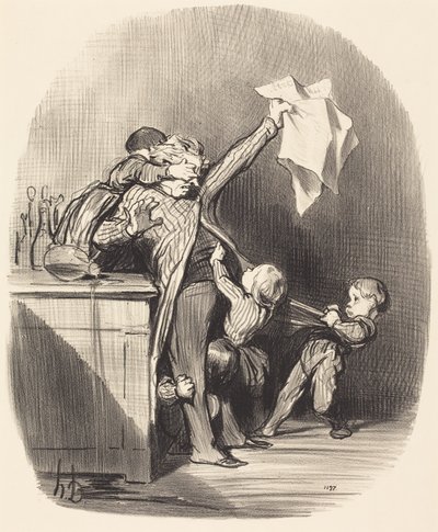 Piaceri della paternità da Honoré Daumier
