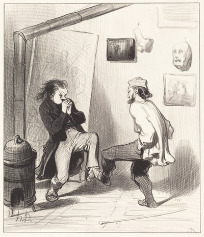 Quando hai bruciato il tuo ultimo cavalletto! da Honoré Daumier