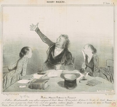 Robert Macaire professore di francese da Honoré Daumier