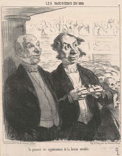 Posando come un Apprezzatore da Honoré Daumier