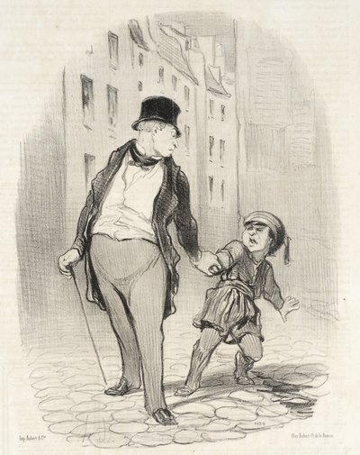 Se non vieni a scuola più in fretta di così da Honoré Daumier