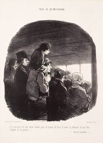 Lo spettacolo è una buona cosa per il popolo di Parigi da Honoré Daumier