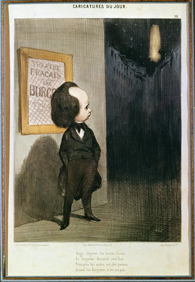 Il fallimento dei Burgravi di Victor Hugo (1802 - 1885), nel 1843. Caricatura di Honoré Daumier (1808 - 1879). Parigi, Museo Victor Hugo. da Honoré Daumier