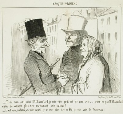 "Ecco, amico mio, il signor Chapoulard..." da Honoré Daumier