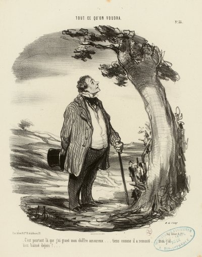 Tutto ciò che si vorrà n. 35: Eppure è proprio lì che ho inciso il mio simbolo amoroso... da Honoré Daumier