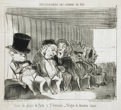 Treno di piacere da Parigi a Saint-Germain... da Honoré Daumier