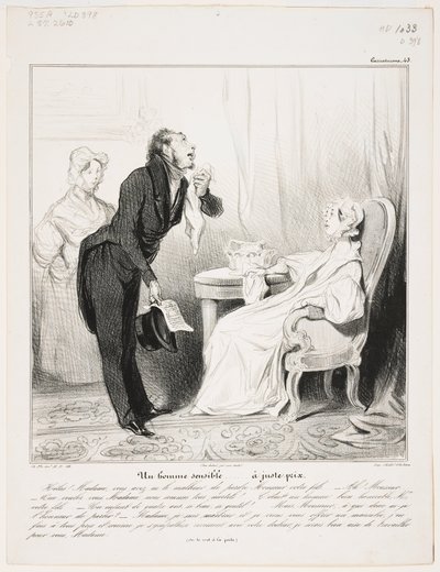 Un uomo sensibile (Caricaturana 43) da Honoré Daumier