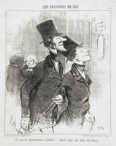 Un giorno di spettacolo di beneficenza! da Honoré Daumier
