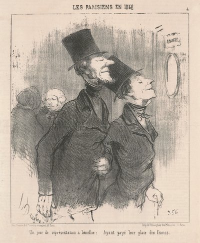 Un giorno di rappresentazione di beneficenza da Honoré Daumier