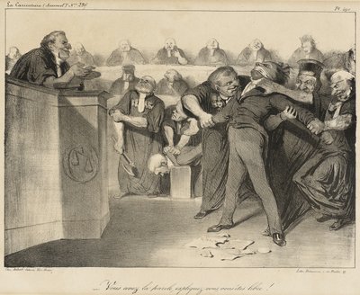Avete la parola, spiegatevi, siete liberi! da Honoré Daumier
