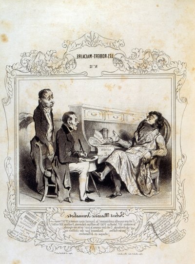 Illustrazioni su idee e leggende Philipon sotto il titolo Les Cent e Robert Macaire da Honoré Daumier