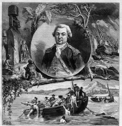 Il centenario di La Perouse (Jean Francois de Galaup Laperouse) - Ritratto commemorativo del suo arrivo all
