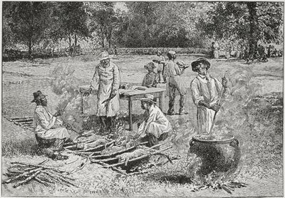 Un Barbecue del Sud, illustrazione da 