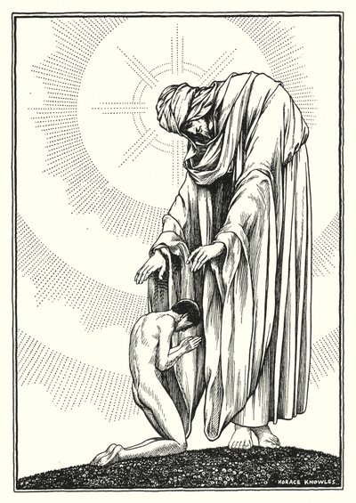 Illustrazione del Discorso della montagna (incisione) da Horace J. Knowles