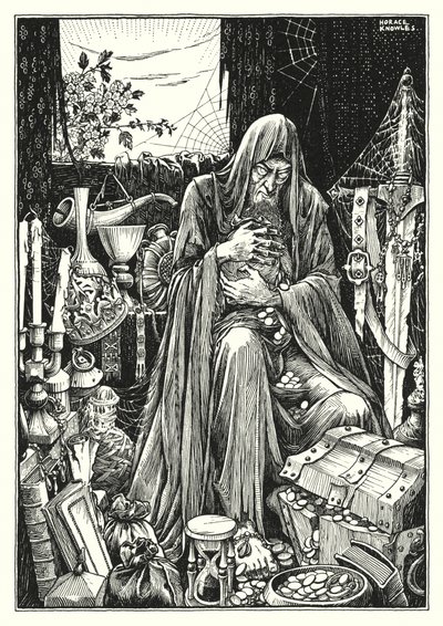 Illustrazione del Discorso della montagna (incisione) da Horace J. Knowles