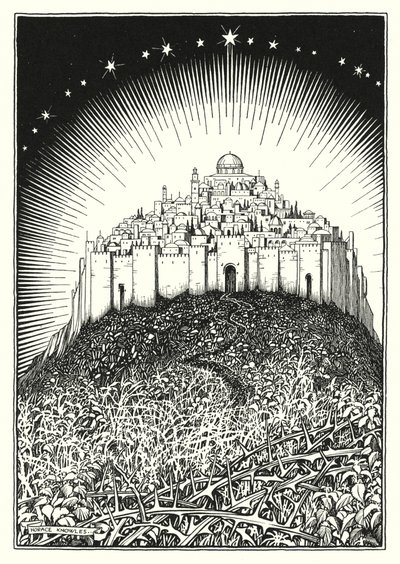Illustrazione del Discorso della montagna (incisione) da Horace J. Knowles
